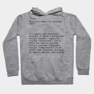 Obsessive-compulsive disorder OCD definition title Hoodie